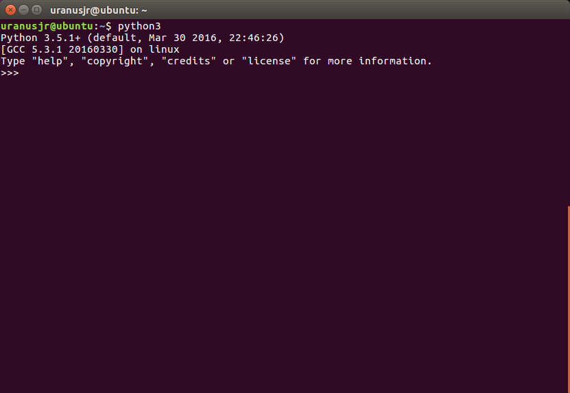 Ubuntu Python Prompt