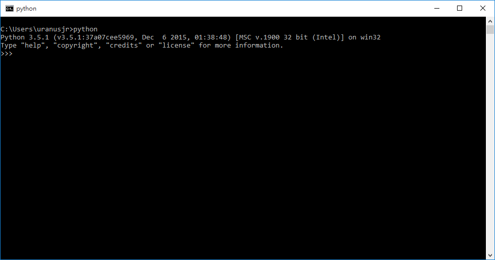 Windows Python Prompt